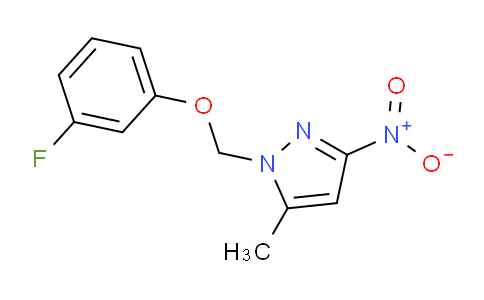 CAS No. 1172034-69-3, 1-((3-Fluorophenoxy)methyl)-5-methyl-3-nitro-1H-pyrazole
