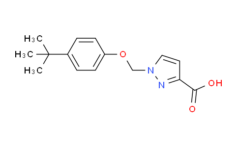 CAS No. 1002651-64-0, 1-((4-(tert-Butyl)phenoxy)methyl)-1H-pyrazole-3-carboxylic acid
