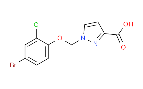 CAS No. 1001500-72-6, 1-((4-Bromo-2-chlorophenoxy)methyl)-1H-pyrazole-3-carboxylic acid