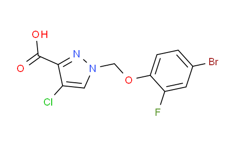 CAS No. 1006488-39-6, 1-((4-Bromo-2-fluorophenoxy)methyl)-4-chloro-1H-pyrazole-3-carboxylic acid