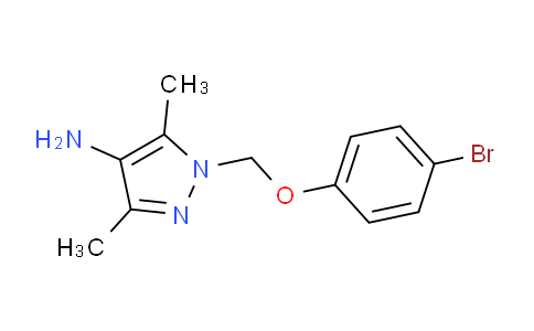 CAS No. 1006457-23-3, 1-((4-Bromophenoxy)methyl)-3,5-dimethyl-1H-pyrazol-4-amine