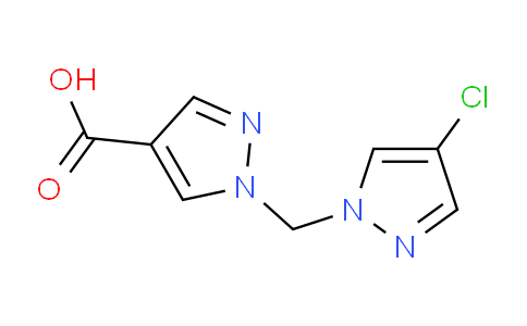 CAS No. 1006452-63-6, 1-((4-Chloro-1H-pyrazol-1-yl)methyl)-1H-pyrazole-4-carboxylic acid