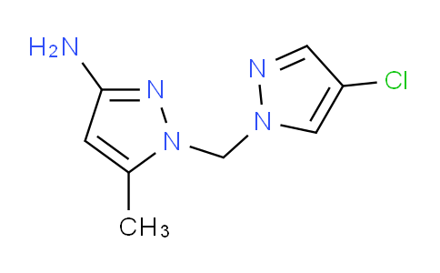 CAS No. 1006333-16-9, 1-((4-Chloro-1H-pyrazol-1-yl)methyl)-5-methyl-1H-pyrazol-3-amine