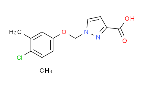 CAS No. 1004193-06-9, 1-((4-Chloro-3,5-dimethylphenoxy)methyl)-1H-pyrazole-3-carboxylic acid