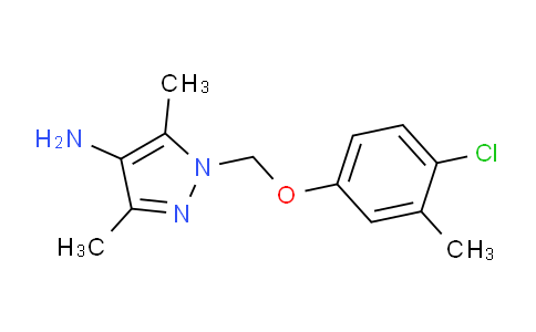CAS No. 956394-35-7, 1-((4-Chloro-3-methylphenoxy)methyl)-3,5-dimethyl-1H-pyrazol-4-amine