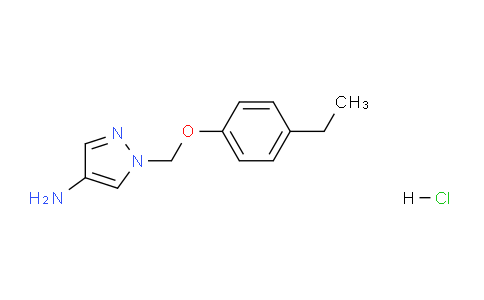CAS No. 1185398-47-3, 1-((4-Ethylphenoxy)methyl)-1H-pyrazol-4-amine hydrochloride