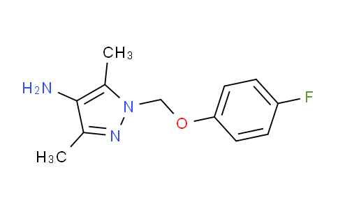 CAS No. 1006344-04-2, 1-((4-Fluorophenoxy)methyl)-3,5-dimethyl-1H-pyrazol-4-amine