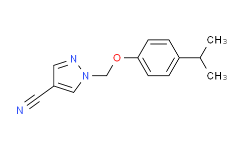 CAS No. 1263208-58-7, 1-((4-Isopropylphenoxy)methyl)-1H-pyrazole-4-carbonitrile
