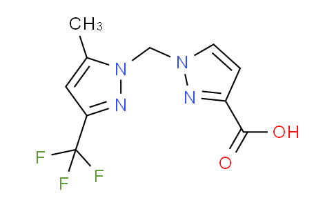 CAS No. 1006459-10-4, 1-((5-Methyl-3-(trifluoromethyl)-1H-pyrazol-1-yl)methyl)-1H-pyrazole-3-carboxylic acid