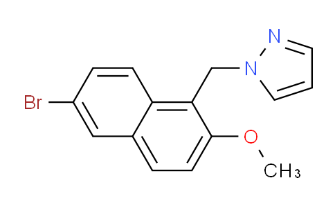 CAS No. 1420795-00-1, 1-((6-Bromo-2-methoxynaphthalen-1-yl)methyl)-1H-pyrazole