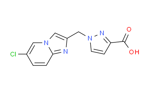 CAS No. 1707375-79-8, 1-((6-Chloroimidazo[1,2-a]pyridin-2-yl)methyl)-1H-pyrazole-3-carboxylic acid