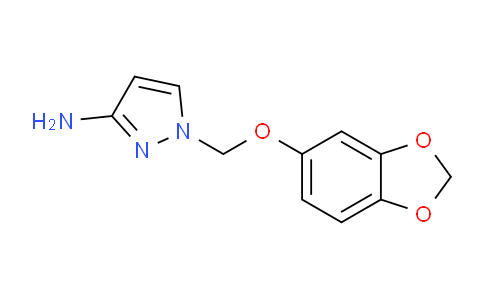 CAS No. 1006434-99-6, 1-((Benzo[d][1,3]dioxol-5-yloxy)methyl)-1H-pyrazol-3-amine