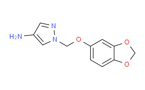 CAS No. 1006456-78-5, 1-((Benzo[d][1,3]dioxol-5-yloxy)methyl)-1H-pyrazol-4-amine