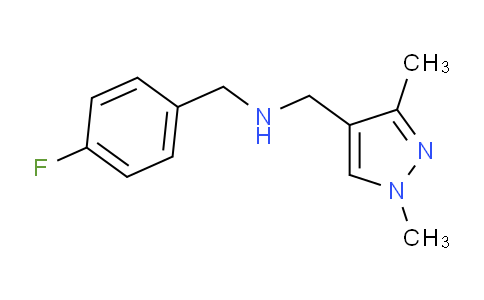 CAS No. 1006464-99-8, 1-(1,3-Dimethyl-1H-pyrazol-4-yl)-N-(4-fluorobenzyl)methanamine