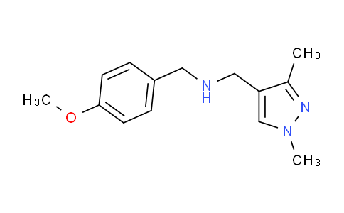 CAS No. 1006476-38-5, 1-(1,3-Dimethyl-1H-pyrazol-4-yl)-N-(4-methoxybenzyl)methanamine