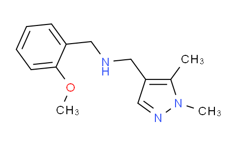 CAS No. 1006473-46-6, 1-(1,5-Dimethyl-1H-pyrazol-4-yl)-N-(2-methoxybenzyl)methanamine