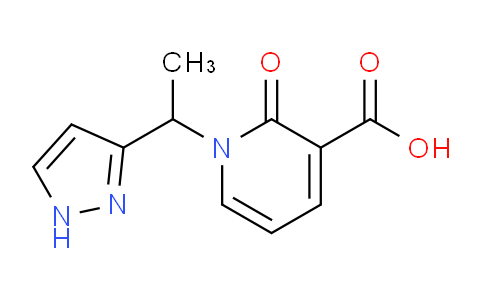 CAS No. 1206455-00-6, 1-(1-(1H-Pyrazol-3-yl)ethyl)-2-oxo-1,2-dihydropyridine-3-carboxylic acid