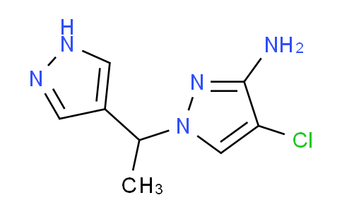 CAS No. 1004452-03-2, 1-(1-(1H-Pyrazol-4-yl)ethyl)-4-chloro-1H-pyrazol-3-amine