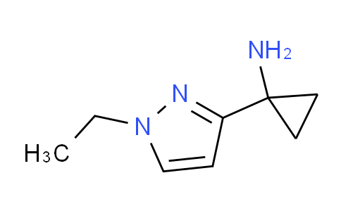 CAS No. 1779128-92-5, 1-(1-Ethyl-1H-pyrazol-3-yl)cyclopropanamine