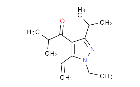 CAS No. 1956327-59-5, 1-(1-Ethyl-3-isopropyl-5-vinyl-1H-pyrazol-4-yl)-2-methylpropan-1-one