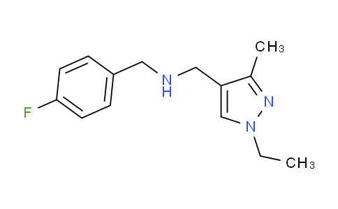 CAS No. 1006352-79-9, 1-(1-Ethyl-3-methyl-1H-pyrazol-4-yl)-N-(4-fluorobenzyl)methanamine