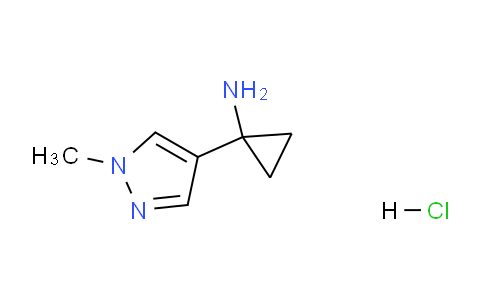 CAS No. 1956389-92-6, 1-(1-Methyl-1H-pyrazol-4-yl)cyclopropanamine hydrochloride