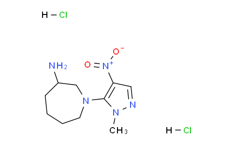 CAS No. 1363404-76-5, 1-(1-Methyl-4-nitro-1H-pyrazol-5-yl)azepan-3-amine dihydrochloride