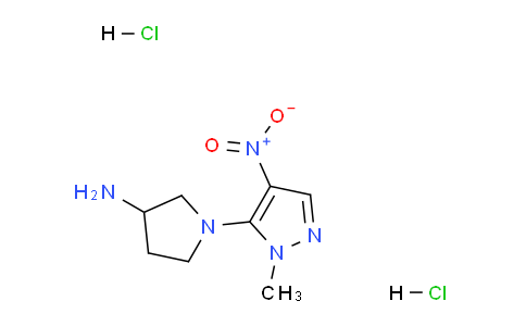 CAS No. 1363405-43-9, 1-(1-Methyl-4-nitro-1H-pyrazol-5-yl)pyrrolidin-3-amine dihydrochloride