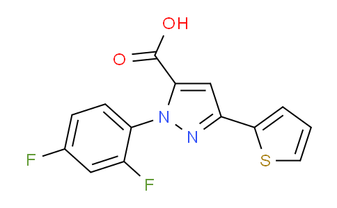 CAS No. 618382-86-8, 1-(2,4-Difluorophenyl)-3-(thiophen-2-yl)-1H-pyrazole-5-carboxylic acid