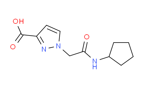 CAS No. 1006486-24-3, 1-(2-(Cyclopentylamino)-2-oxoethyl)-1H-pyrazole-3-carboxylic acid