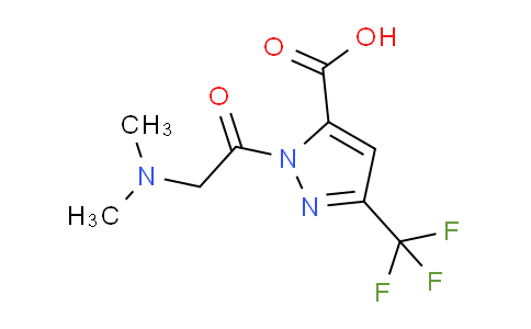 CAS No. 1379811-72-9, 1-(2-(Dimethylamino)acetyl)-3-(trifluoromethyl)-1H-pyrazole-5-carboxylic acid