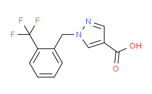 CAS No. 1177346-90-5, 1-(2-(Trifluoromethyl)benzyl)-1H-pyrazole-4-carboxylic acid