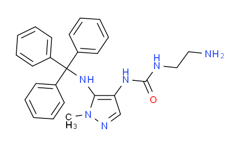 CAS No. 1956377-46-0, 1-(2-Aminoethyl)-3-(1-methyl-5-(tritylamino)-1H-pyrazol-4-yl)urea