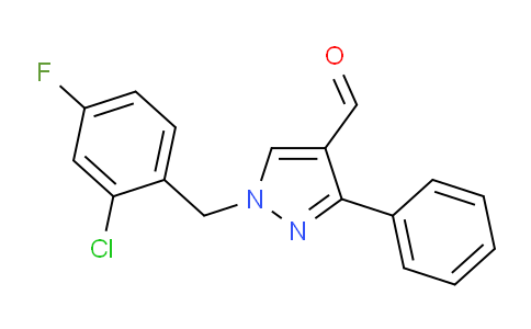 CAS No. 1006472-09-8, 1-(2-Chloro-4-fluorobenzyl)-3-phenyl-1H-pyrazole-4-carbaldehyde