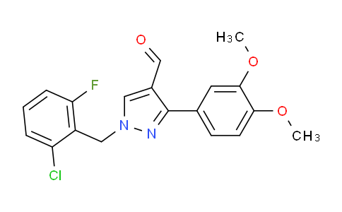 CAS No. 1007192-89-3, 1-(2-Chloro-6-fluorobenzyl)-3-(3,4-dimethoxyphenyl)-1H-pyrazole-4-carbaldehyde