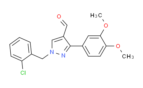 CAS No. 590357-02-1, 1-(2-Chlorobenzyl)-3-(3,4-dimethoxyphenyl)-1H-pyrazole-4-carbaldehyde