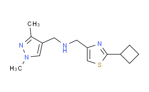 CAS No. 1427014-20-7, 1-(2-Cyclobutylthiazol-4-yl)-N-((1,3-dimethyl-1H-pyrazol-4-yl)methyl)methanamine