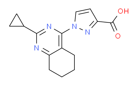 CAS No. 1710846-02-8, 1-(2-Cyclopropyl-5,6,7,8-tetrahydroquinazolin-4-yl)-1H-pyrazole-3-carboxylic acid