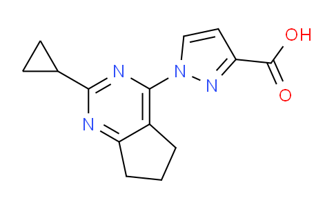 CAS No. 1710674-99-9, 1-(2-Cyclopropyl-6,7-dihydro-5H-cyclopenta[d]pyrimidin-4-yl)-1H-pyrazole-3-carboxylic acid