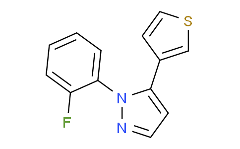 CAS No. 1269292-30-9, 1-(2-Fluorophenyl)-5-(thiophen-3-yl)-1H-pyrazole
