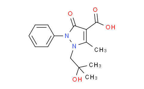 CAS No. 913376-56-4, 1-(2-Hydroxy-2-methylpropyl)-5-methyl-3-oxo-2-phenyl-2,3-dihydropyrazole-4-carboxylic acid