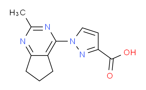 CAS No. 1707394-75-9, 1-(2-Methyl-6,7-dihydro-5H-cyclopenta[d]pyrimidin-4-yl)-1H-pyrazole-3-carboxylic acid
