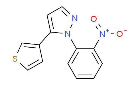 CAS No. 1269292-14-9, 1-(2-Nitrophenyl)-5-(thiophen-3-yl)-1H-pyrazole