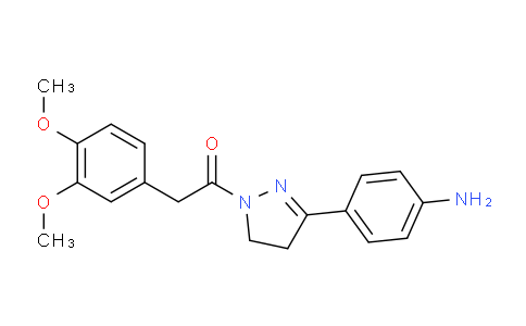 CAS No. 1076690-12-4, 1-(3-(4-Aminophenyl)-4,5-dihydro-1H-pyrazol-1-yl)-2-(3,4-dimethoxyphenyl)ethanone