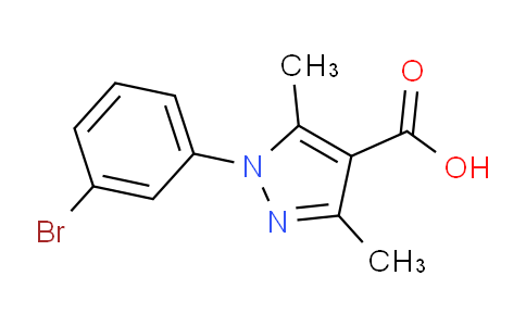 CAS No. 959582-69-5, 1-(3-Bromophenyl)-3,5-dimethyl-1H-pyrazole-4-carboxylic acid
