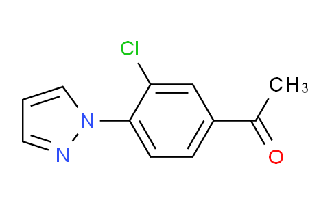 CAS No. 66956-58-9, 1-(3-Chloro-4-(1H-pyrazol-1-yl)phenyl)ethanone