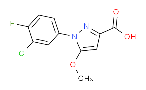 CAS No. 1239734-47-4, 1-(3-Chloro-4-fluorophenyl)-5-methoxy-1H-pyrazole-3-carboxylic acid