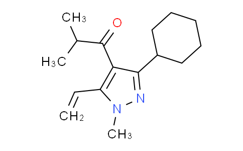CAS No. 1956381-68-2, 1-(3-Cyclohexyl-1-methyl-5-vinyl-1H-pyrazol-4-yl)-2-methylpropan-1-one