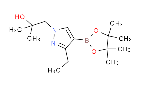 CAS No. 1350322-82-5, 1-(3-Ethyl-4-(4,4,5,5-tetramethyl-1,3,2-dioxaborolan-2-yl)-1H-pyrazol-1-yl)-2-methylpropan-2-ol