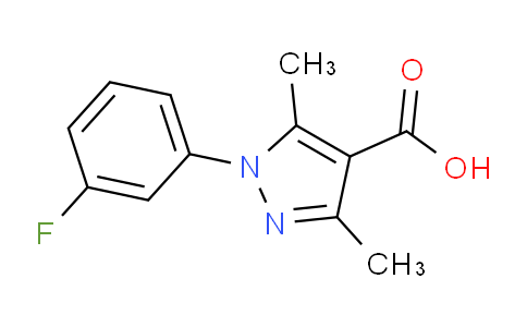 CAS No. 1003521-46-7, 1-(3-Fluorophenyl)-3,5-dimethyl-1H-pyrazole-4-carboxylic acid